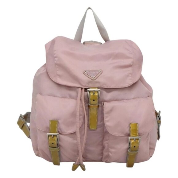 PRADA Backpack Nylon Pink Silver Auth - Picture 1 of 16